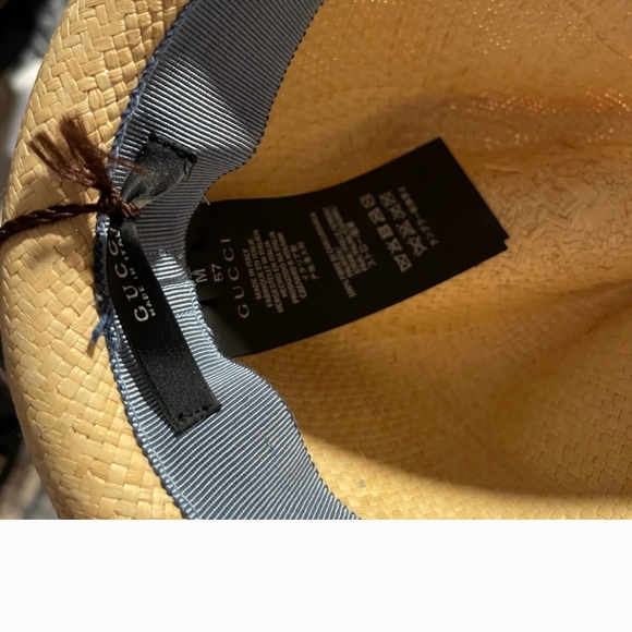 Gucci Beige and Blue Fedora Hat - Picture 3 of 7
